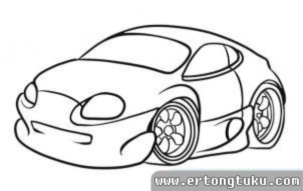 How to draw a cartoon car with simple strokes