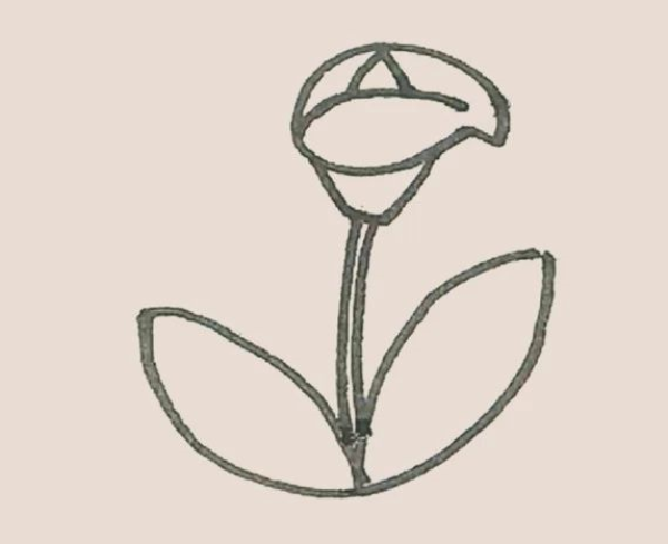 Simple strokes of calla lily