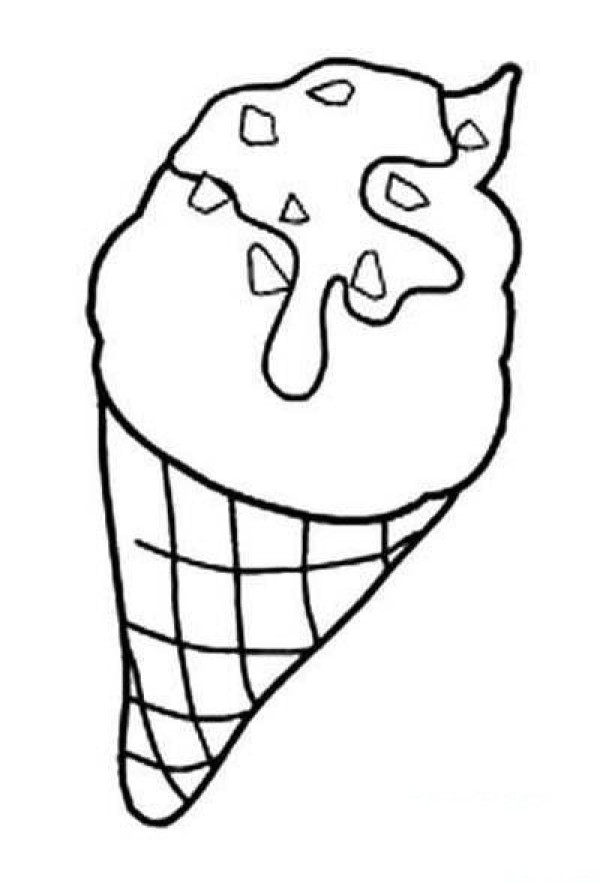 Childrens simple drawing pictures of ice cream