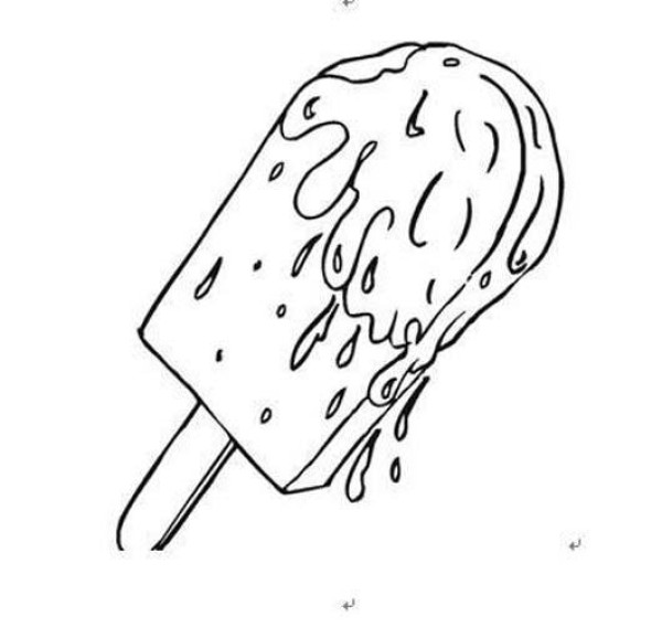 Ice cream ice cream simple drawing picture