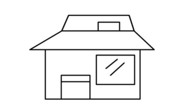 How to draw a simple little house for children