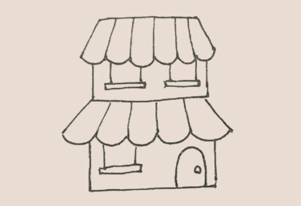 Simple drawing of small building