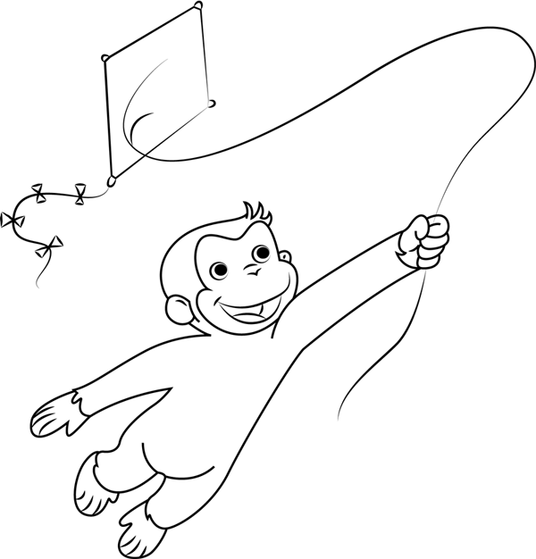 Fun monkey simple drawing picture