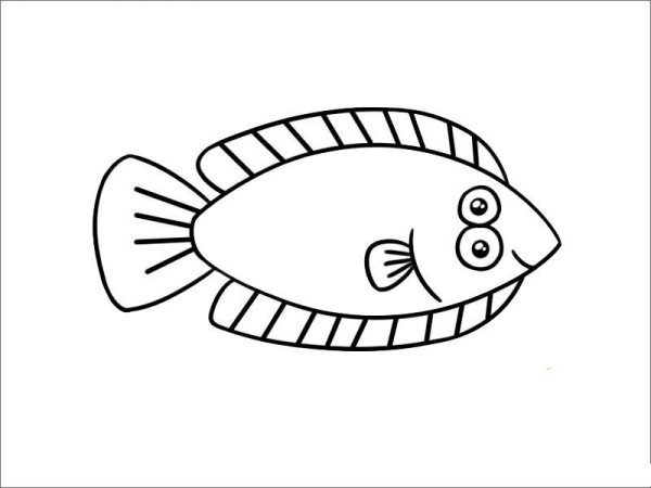 Plaice simple strokes