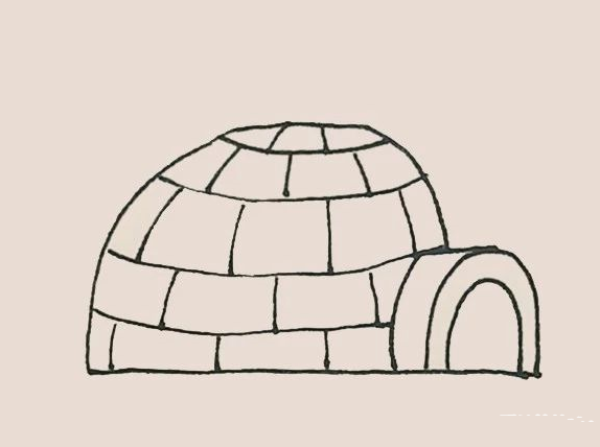 Simple drawing of igloo