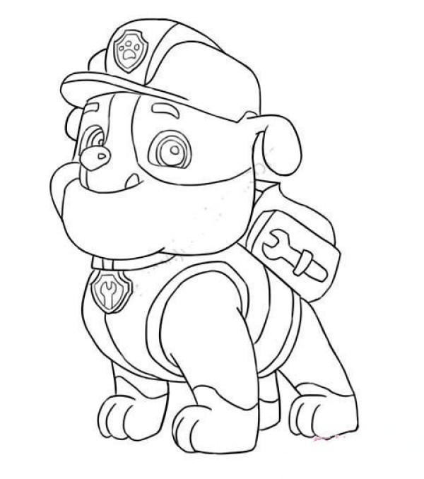 Childrens Paw Patrol Team Xiaolis Simple Drawing Picture