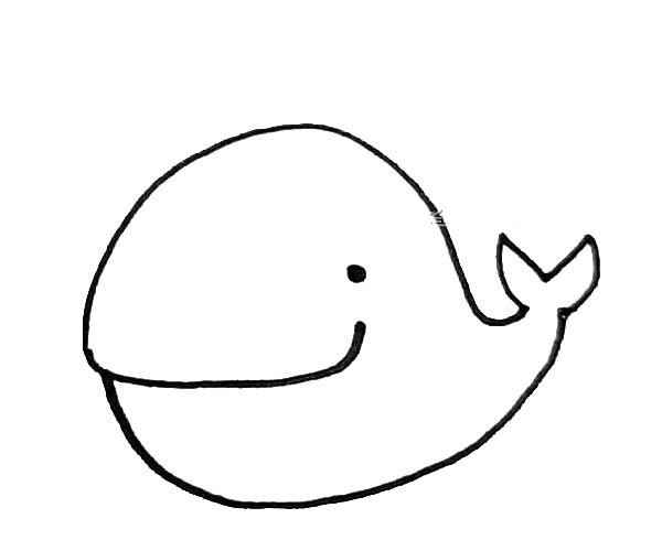 Learn to draw a cute whale