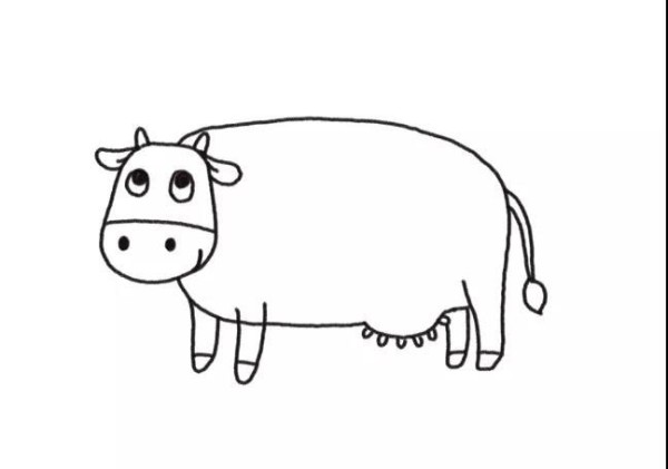 How to draw cows on the farm