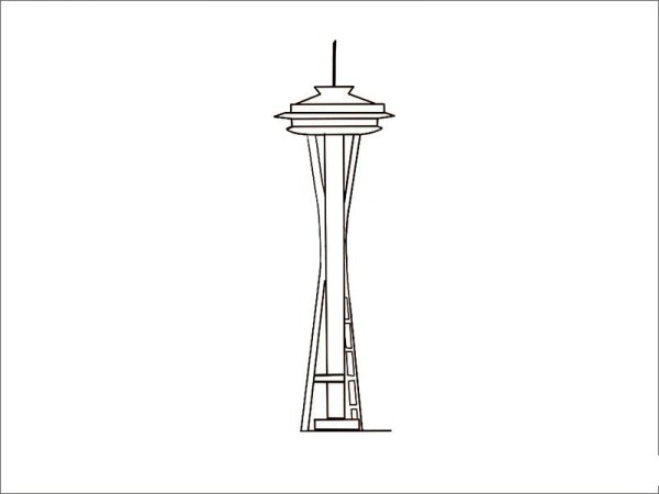 Space Needle simple strokes