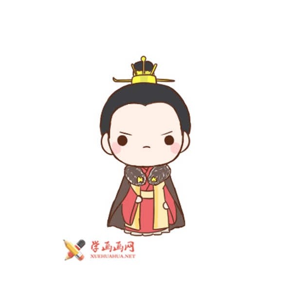 Q version cartoon character simple drawing of King Jing