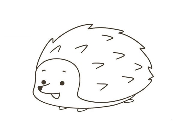 How to draw a hedgehog in simple strokes