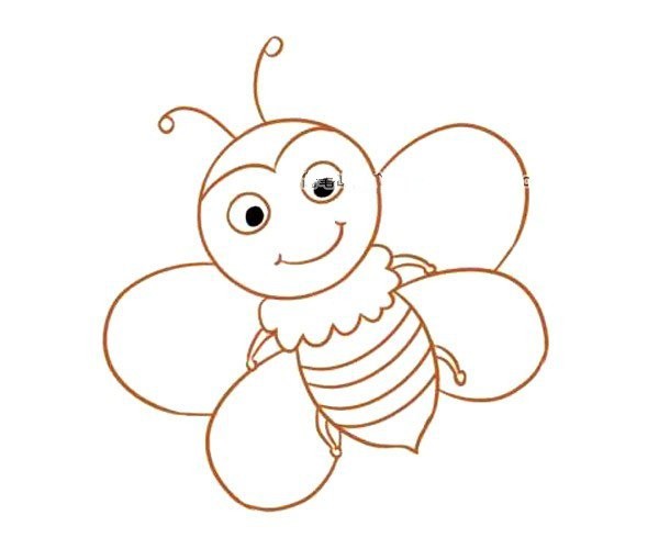 Learn to draw cartoon bees with simple strokes