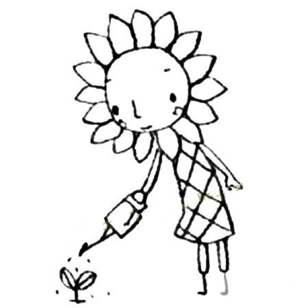 Cartoon Sunflower Simple Drawing Picture