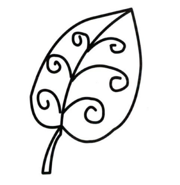 How to draw a leaf