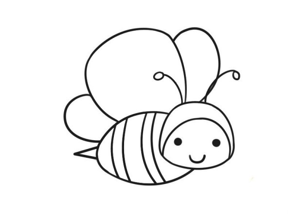 Bee simple drawing