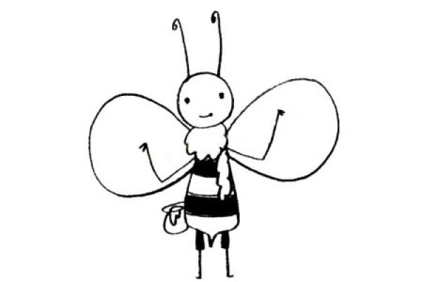 Cute bee simple drawing tutorial