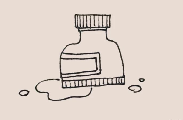 Simple drawing of ink bottle