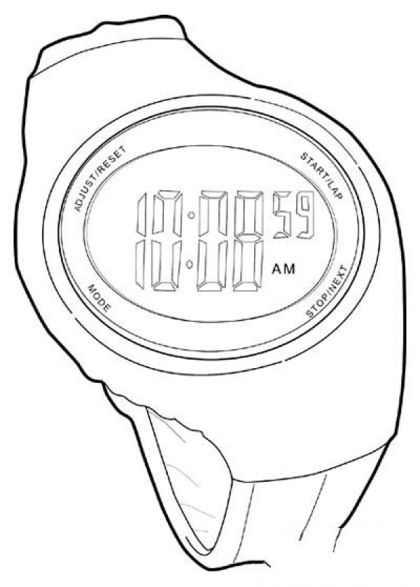 Simple strokes of sports watches