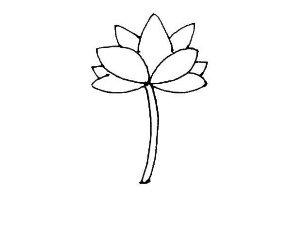 Children learn to draw lotus easily