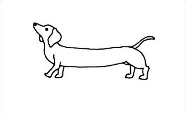 Dachshund simple strokes