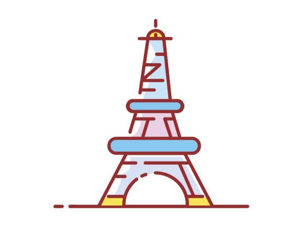 9 simple drawing pictures of world-famous buildings