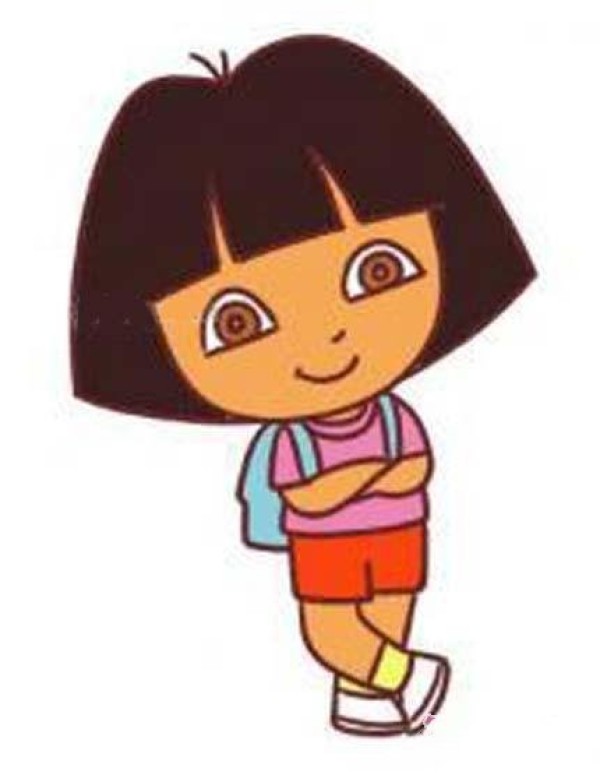 Childrens colorful Dora simple drawing pictures