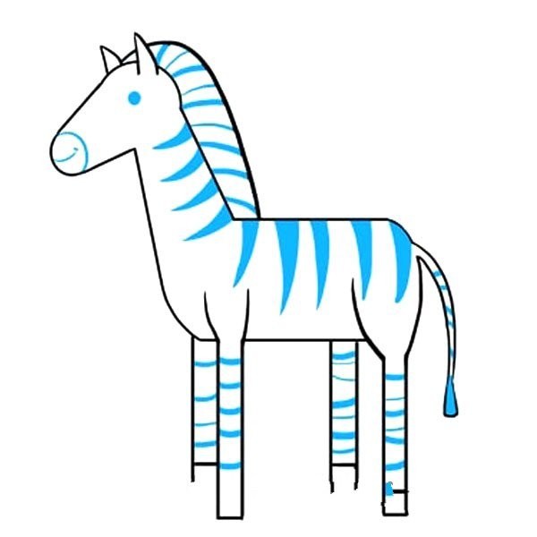 Easy to learn simple zebra drawing tutorial