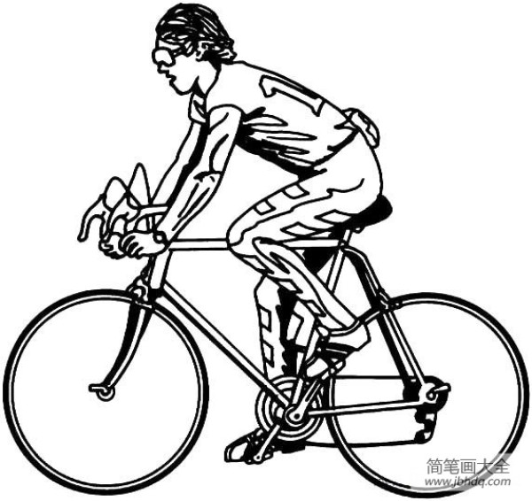 Olympic sports simple drawing: cycling race