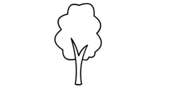 How to draw two trees with simple strokes