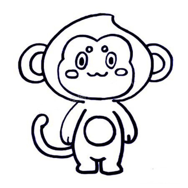 Learn to draw a monkey video tutorial