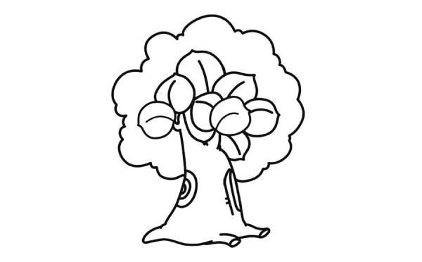 Simple drawing picture of big tree