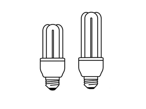 Simple drawing of energy-saving light bulb