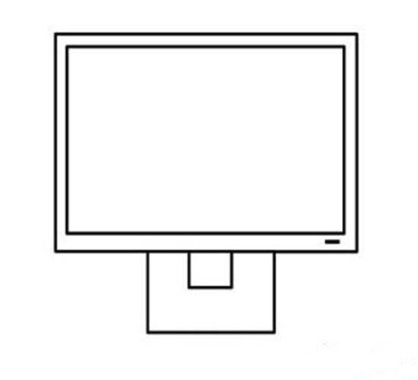 Childrens LCD computer monitor simple drawing picture