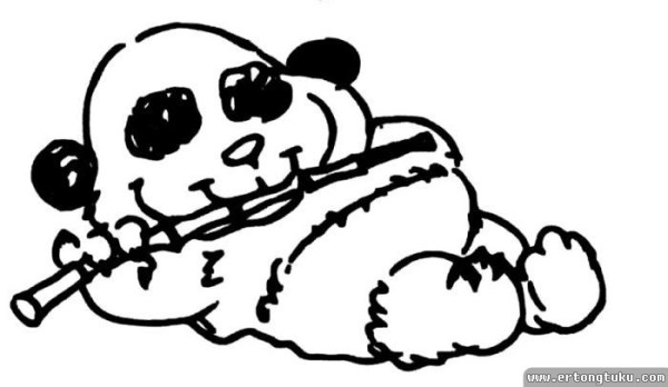 Cute Cartoon Panda Simple Drawing Works