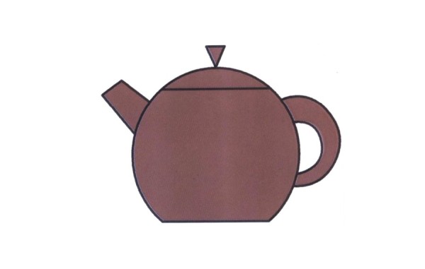 How to draw a round teapot with simple strokes