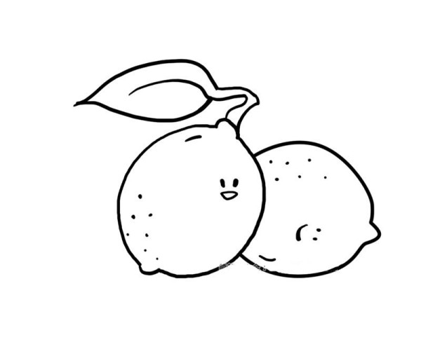 Cartoon Lemon Simple Drawing Picture