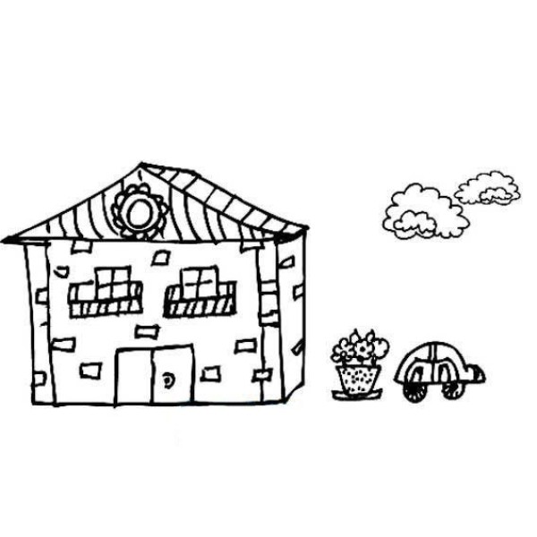 How to draw a small house