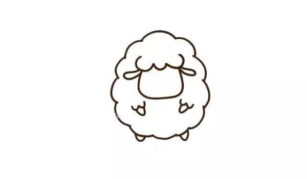 Simple drawing tutorial of little sheep