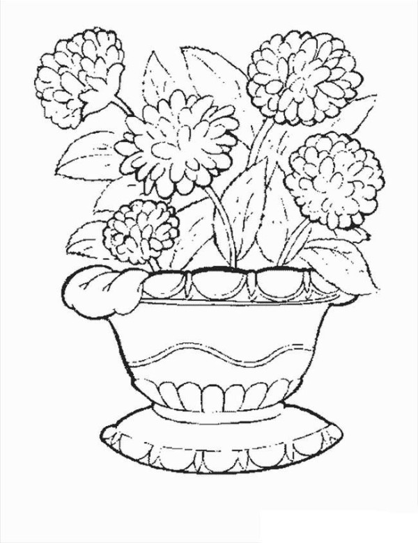 Beautiful simple drawing pictures of potted plants