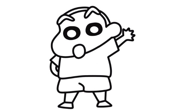 Super cute cartoon character Crayon Shin-chan simple drawing