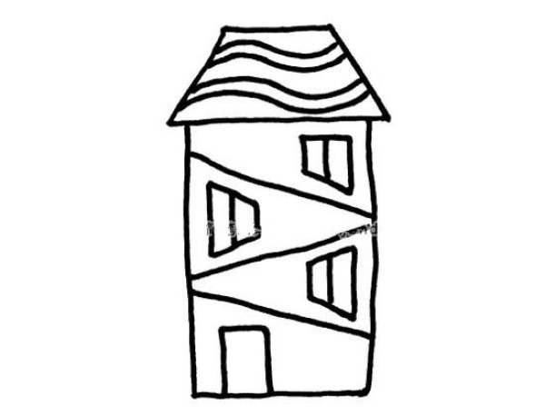 6 simple drawing pictures of small buildings