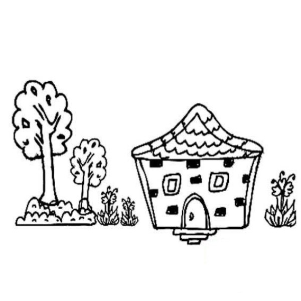 How to draw a small house