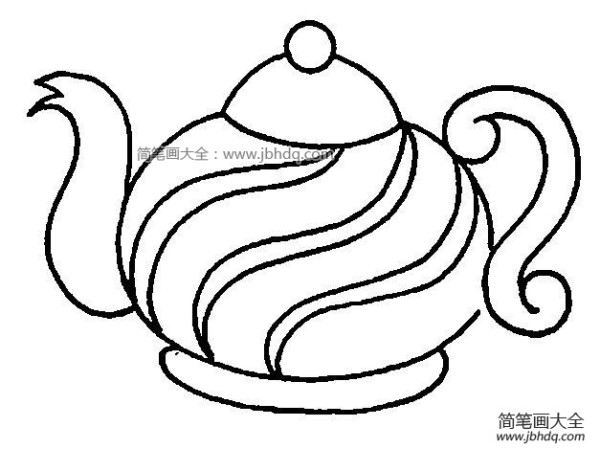 Childrens exquisite simple drawing Teapot