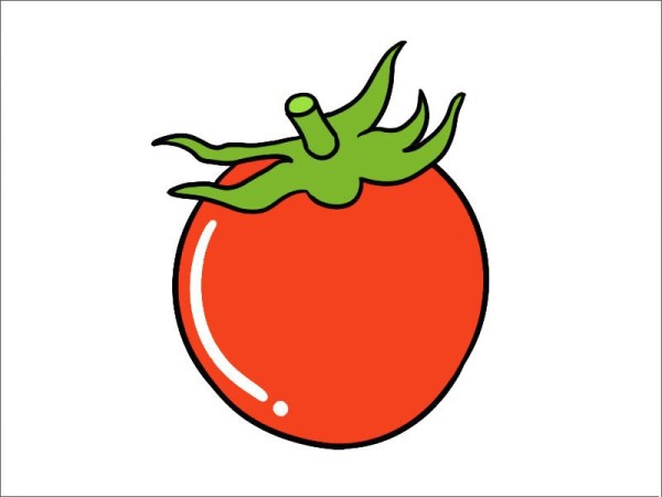 Simple drawing of cherry tomatoes