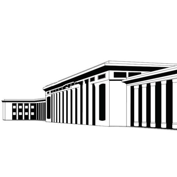 Simple drawing of the Great Hall of the People