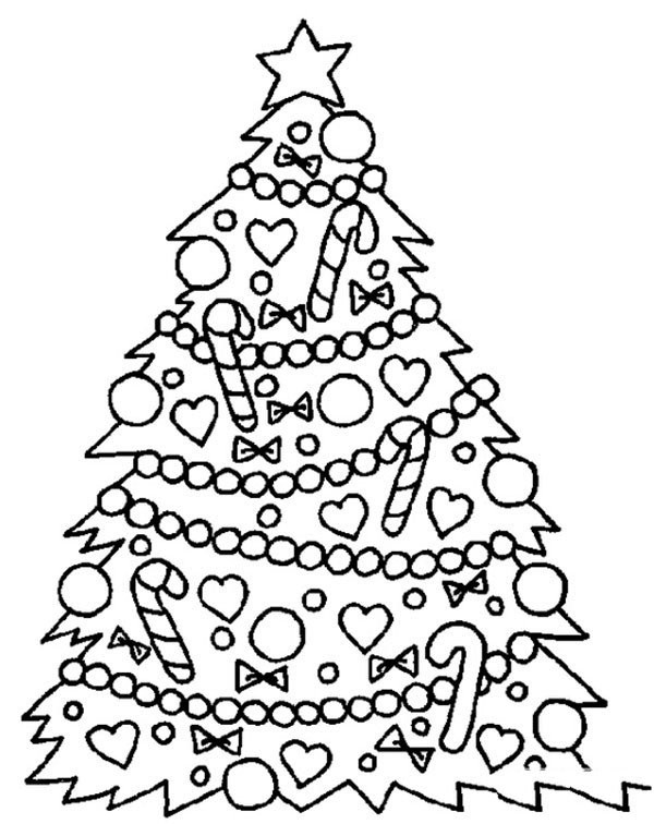 2016 Cartoon Christmas Tree Simple Drawing