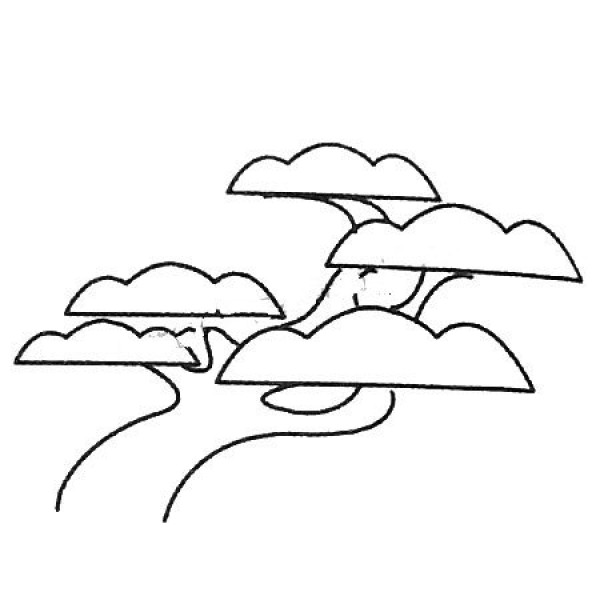 Beautiful simple drawing pictures of pine trees