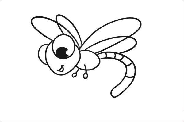 Mosquito simple strokes drawing steps