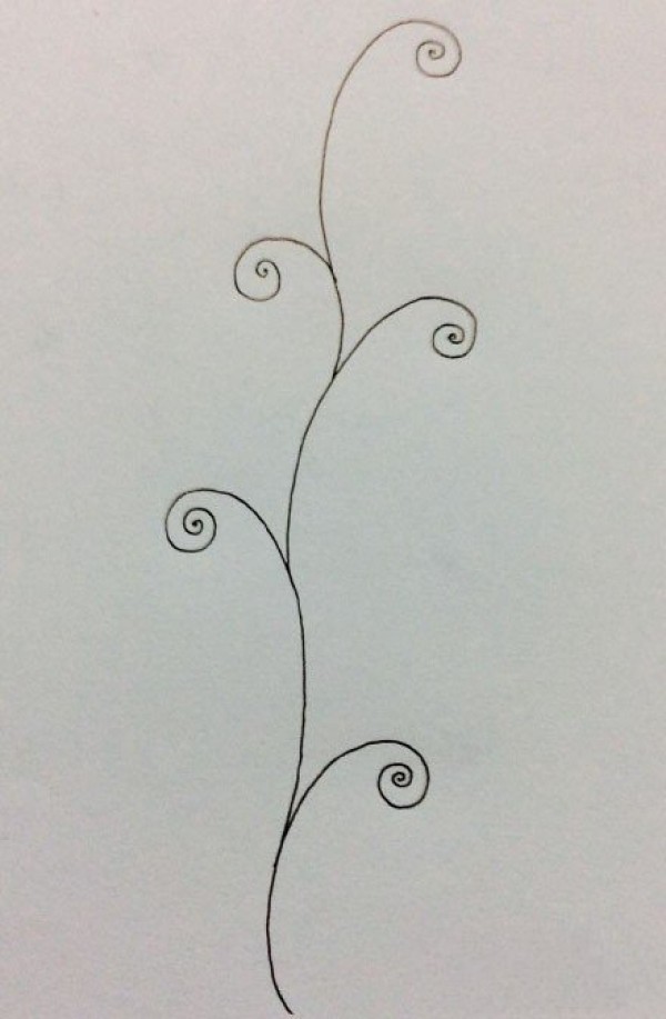 How to draw vines in simple strokes