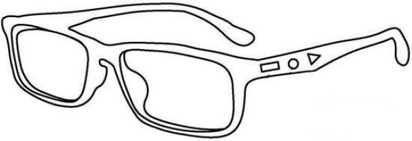 High-tech electronic glasses simple drawing pictures